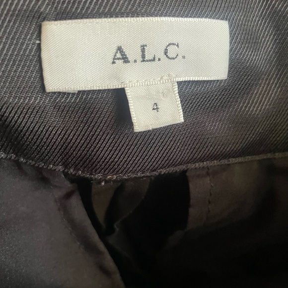 A.L.C. Womens Cobey Brown Faux Leather High Rise Paperbag Pants - Picture 8 of 9